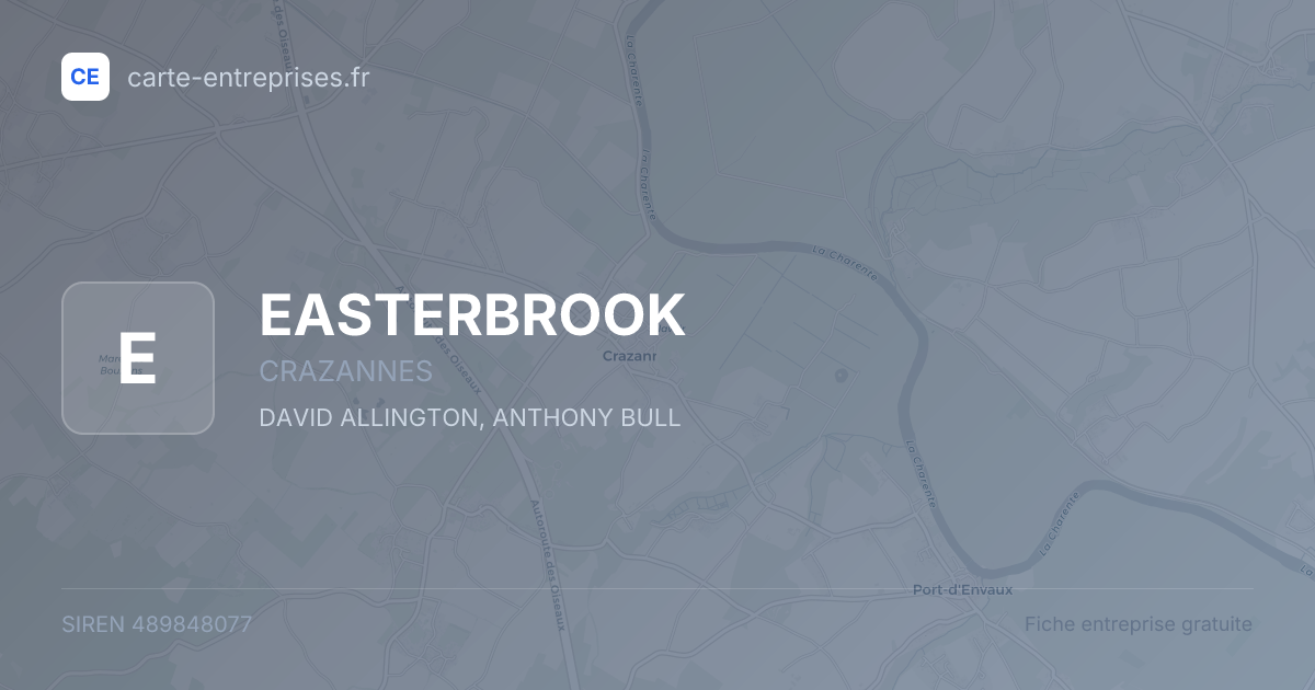 EASTERBROOK — 489848077 — fiche entreprise