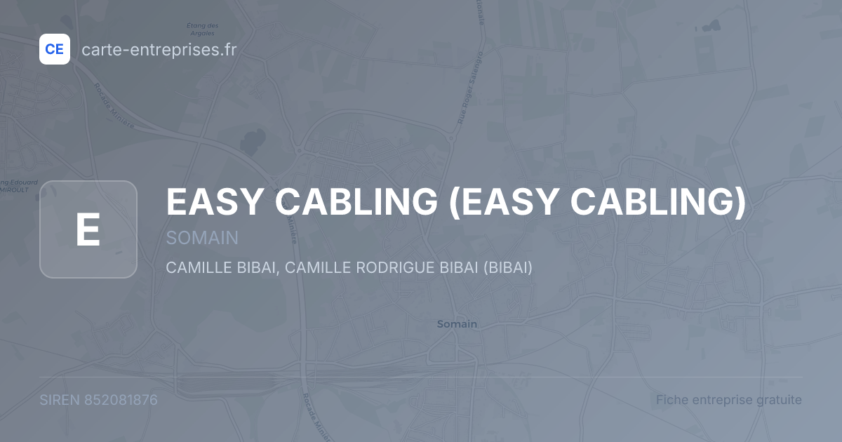 EASY CABLING — 852081876 — fiche entreprise