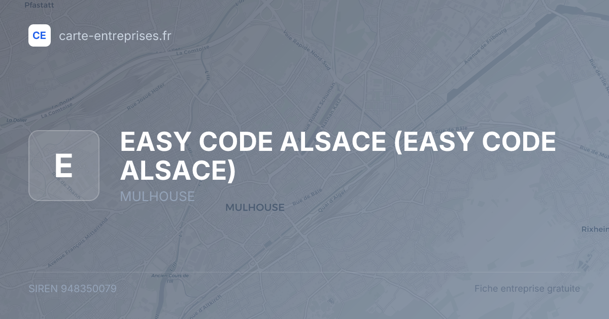 EASY CODE ALSACE — 948350079 — fiche entreprise
