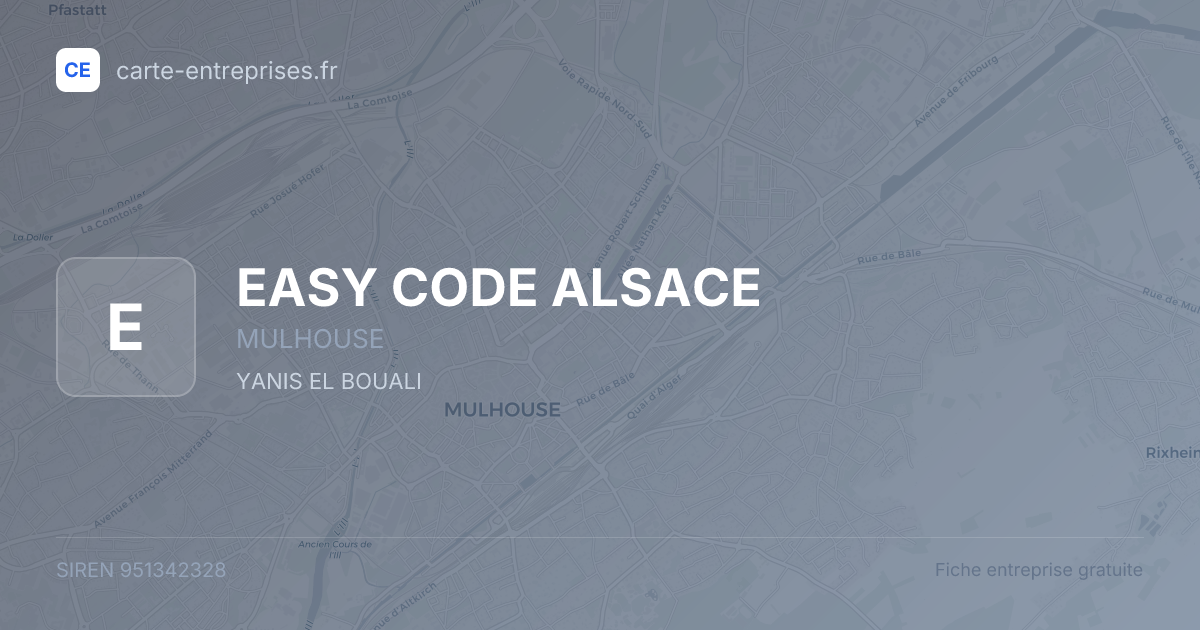 EASY CODE ALSACE — 951342328 — fiche entreprise