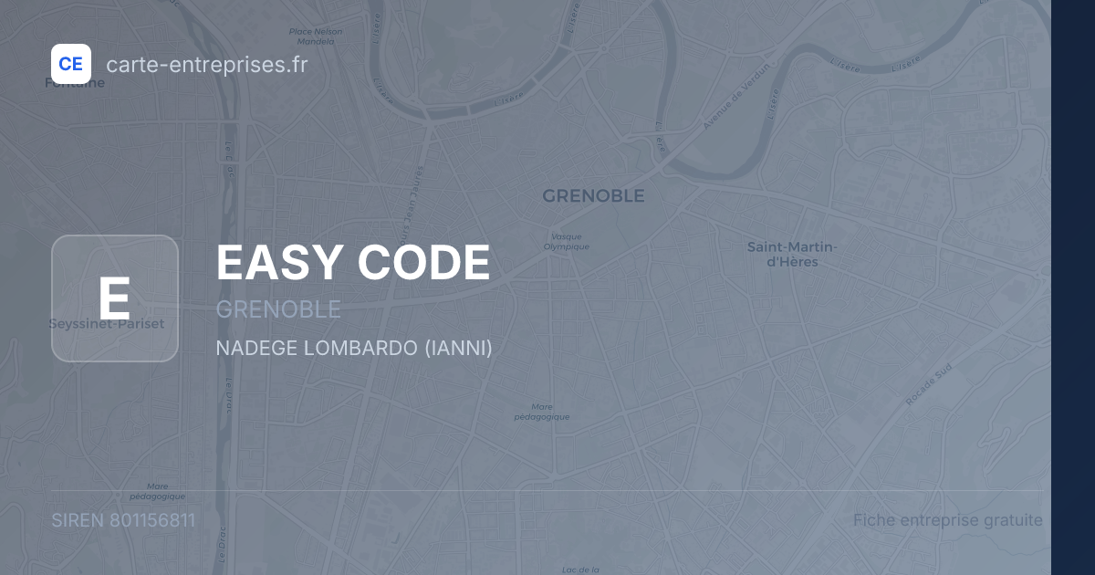 EASY CODE — 801156811 — fiche entreprise