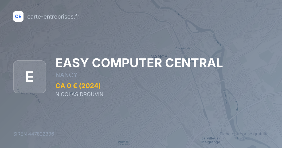 EASY COMPUTER CENTRAL — 447822396 — fiche entreprise