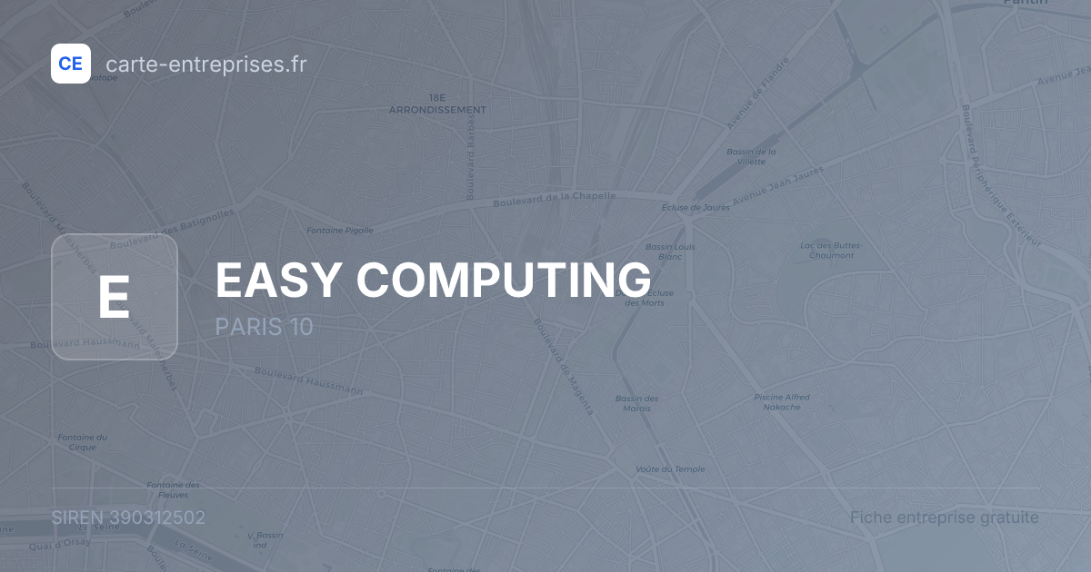 EASY COMPUTING — 390312502 — fiche entreprise