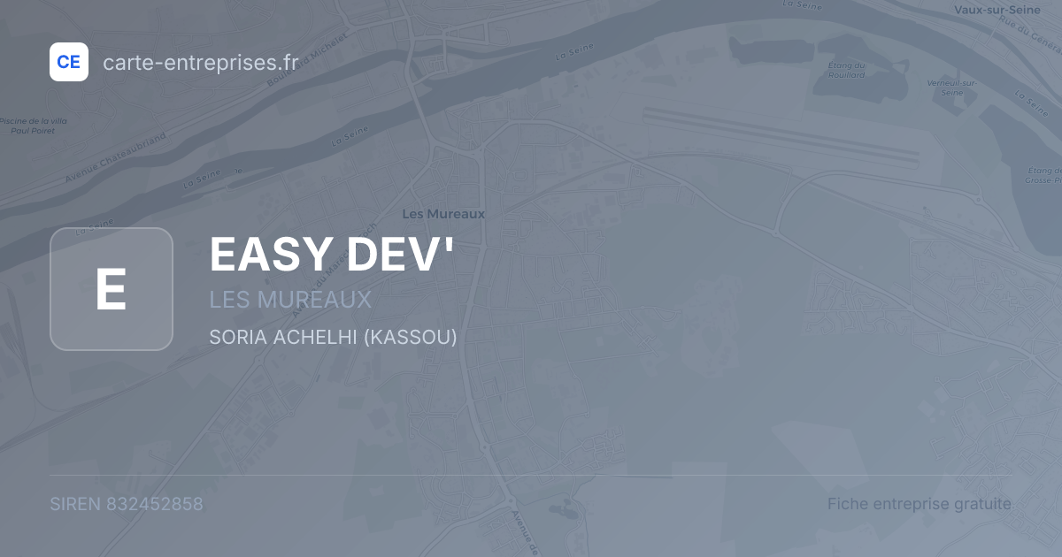 EASY DEV' — 832452858 — fiche entreprise