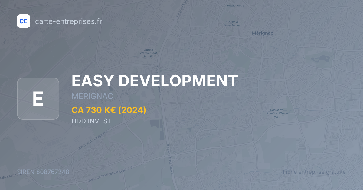 EASY DEVELOPMENT — 808767248 — fiche entreprise