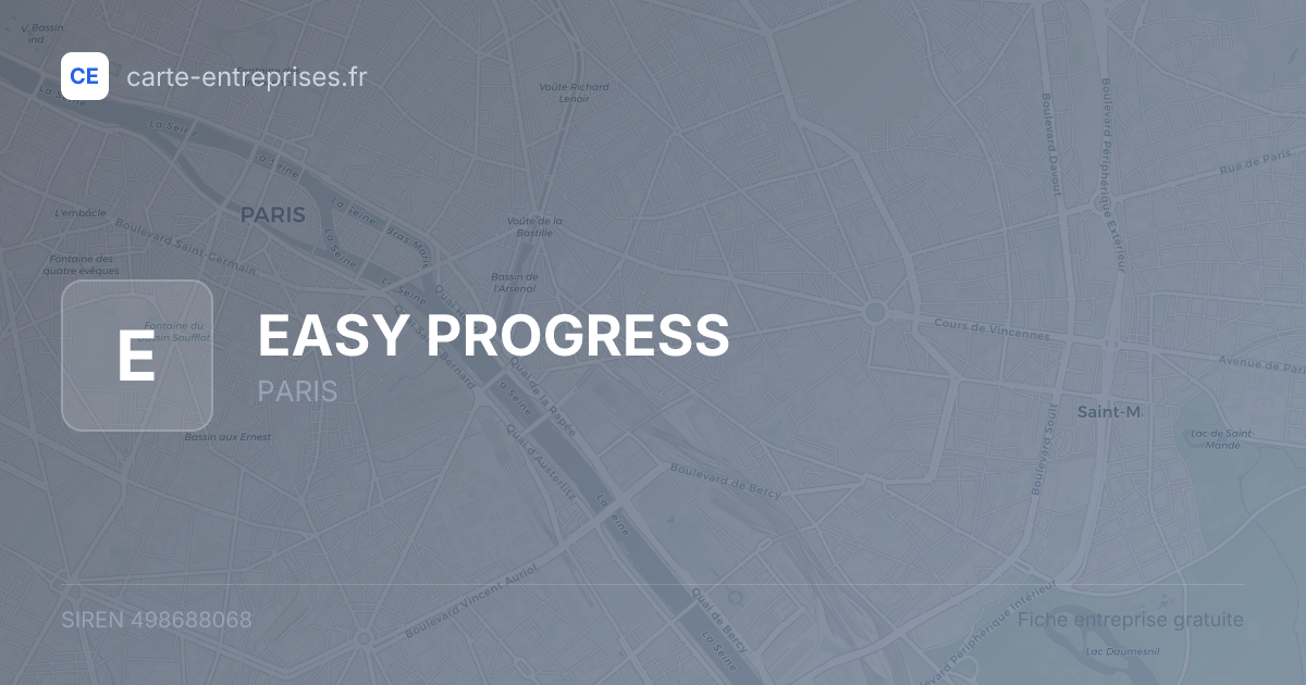 EASY PROGRESS — 498688068 — fiche entreprise