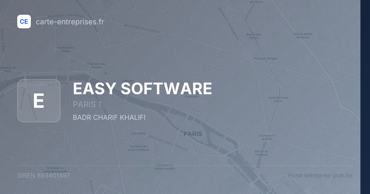 EASY SOFTWARE — 893401497 — fiche entreprise