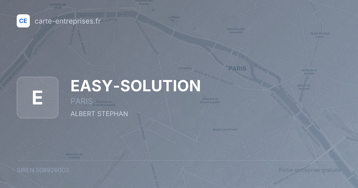 EASY-SOLUTION — 508926003 — fiche entreprise