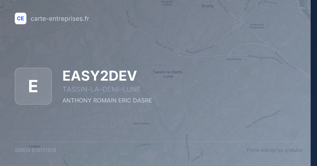 EASY2DEV — 818117814 — fiche entreprise