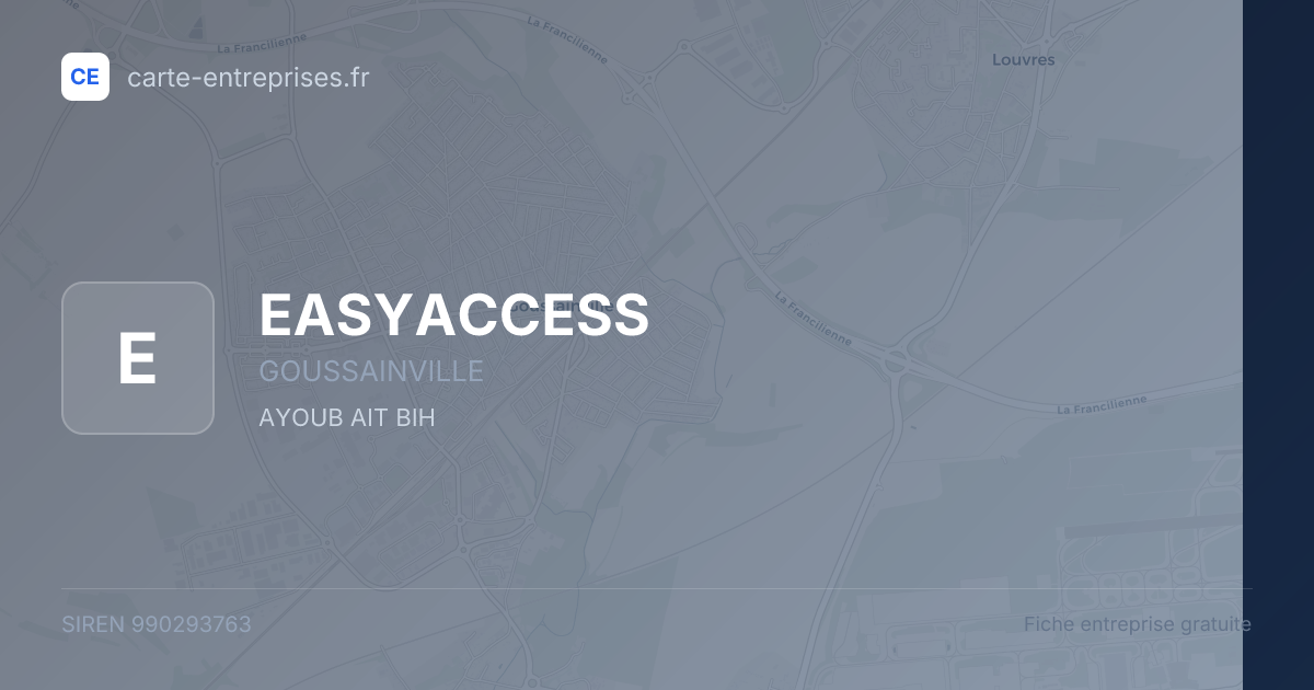 EASYACCESS — 990293763 — fiche entreprise