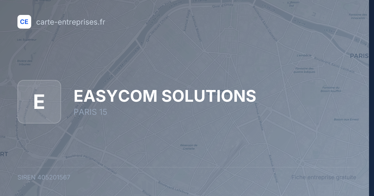 EASYCOM SOLUTIONS — 405201567 — fiche entreprise