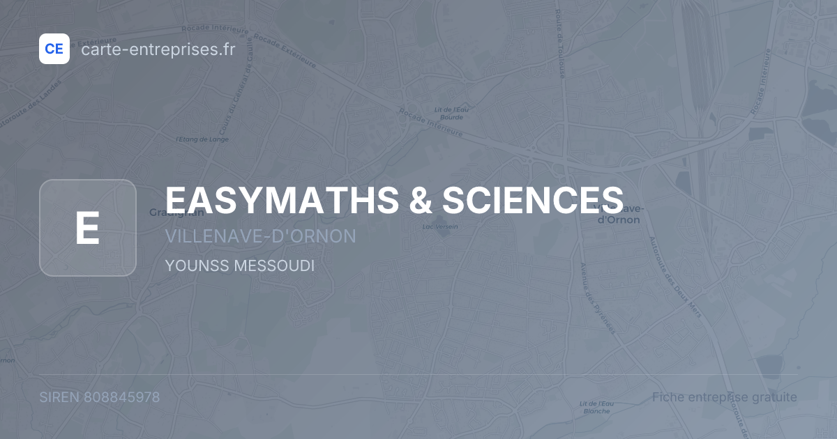 EASYMATHS & SCIENCES — 808845978 — fiche entreprise