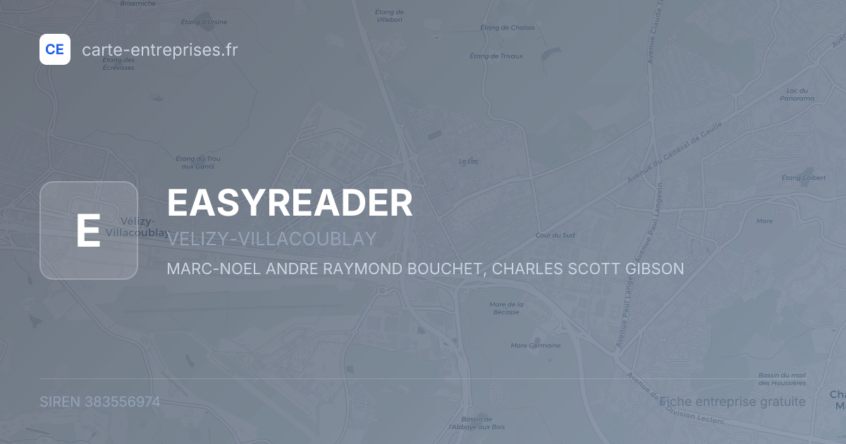 EASYREADER — 383556974 — fiche entreprise