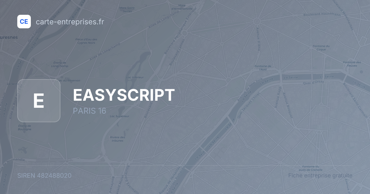 EASYSCRIPT — 482488020 — fiche entreprise