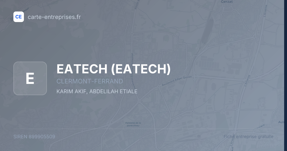 EATECH — 899905509 — fiche entreprise