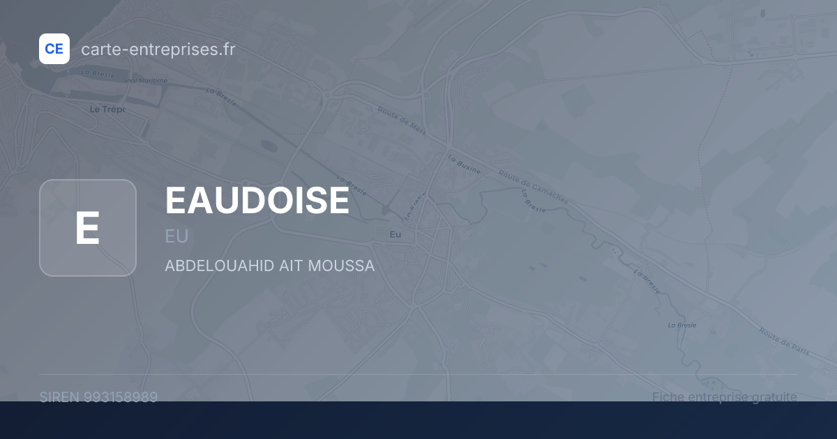 EAUDOISE — 993158989 — fiche entreprise