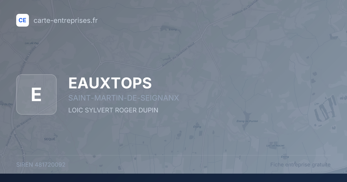 EAUXTOPS — 481720092 — fiche entreprise
