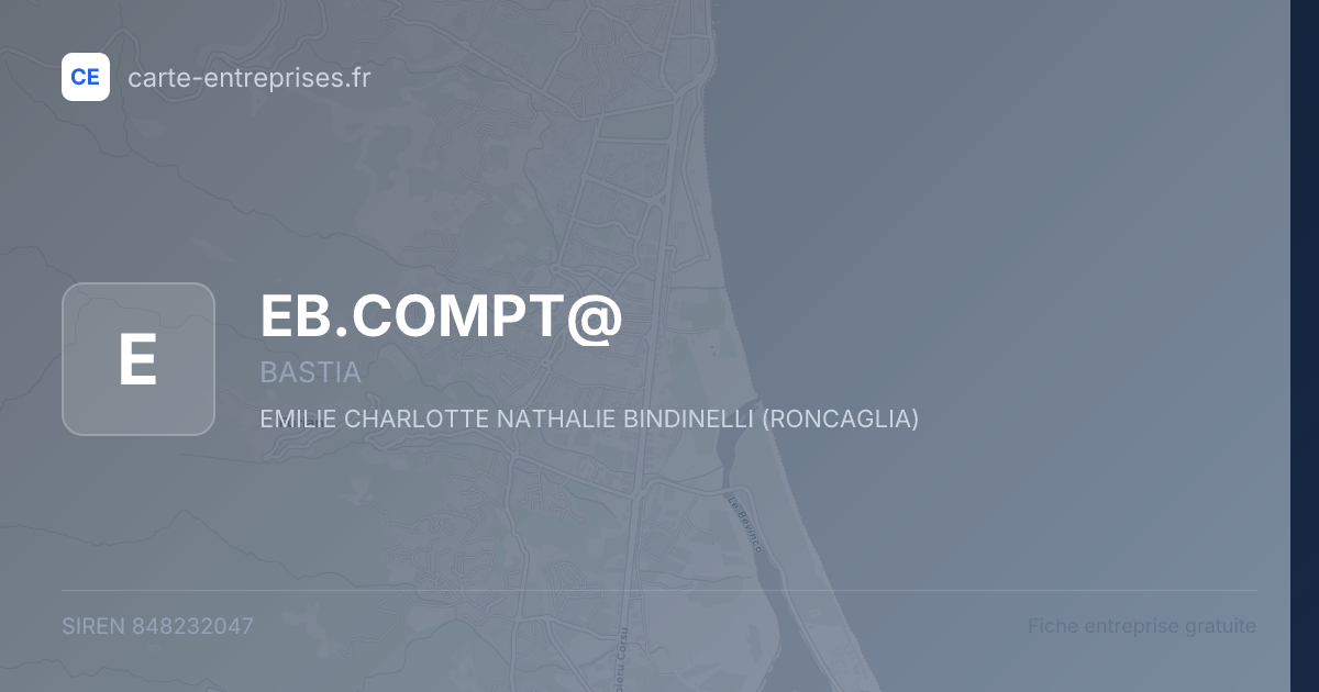EB.COMPT@ — 848232047 — fiche entreprise