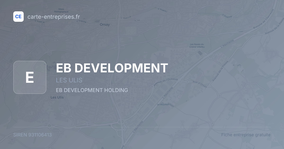 EB DEVELOPMENT — 931106413 — fiche entreprise