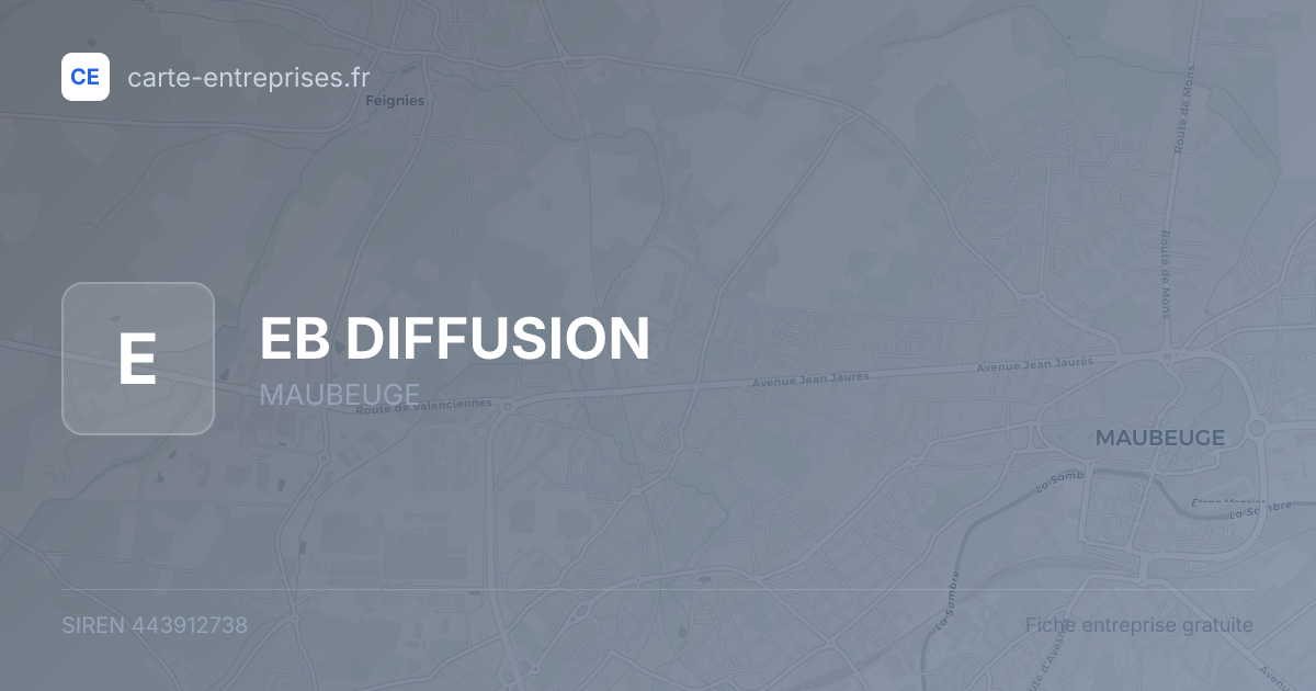 EB DIFFUSION — 443912738 — fiche entreprise