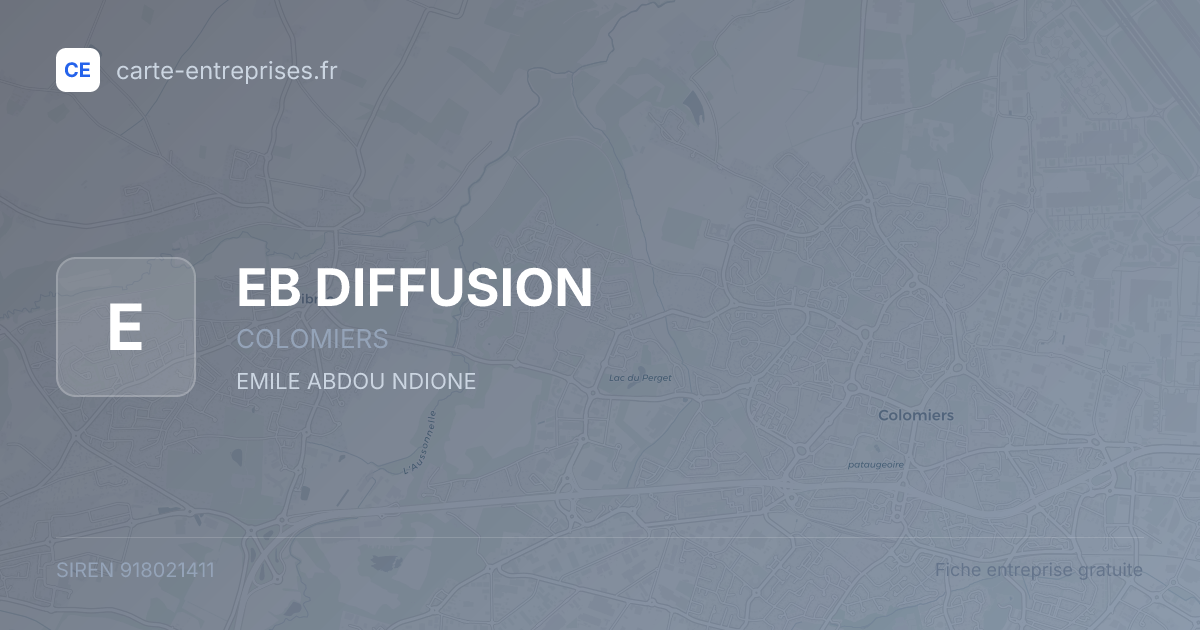 EB DIFFUSION — 918021411 — fiche entreprise