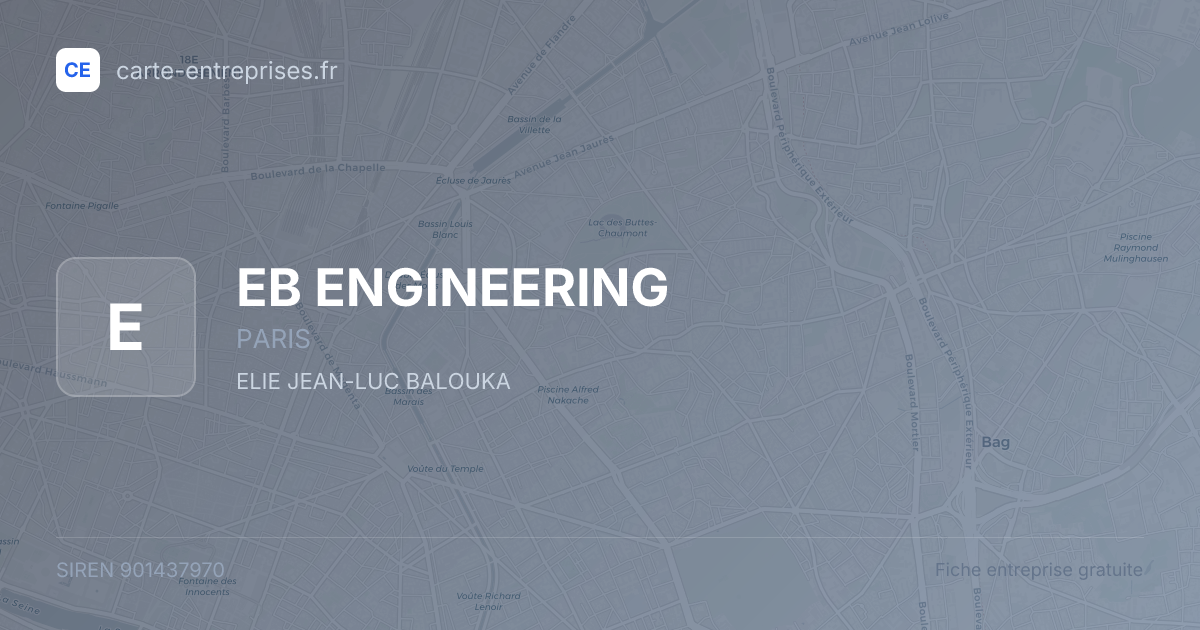 EB ENGINEERING — 901437970 — fiche entreprise