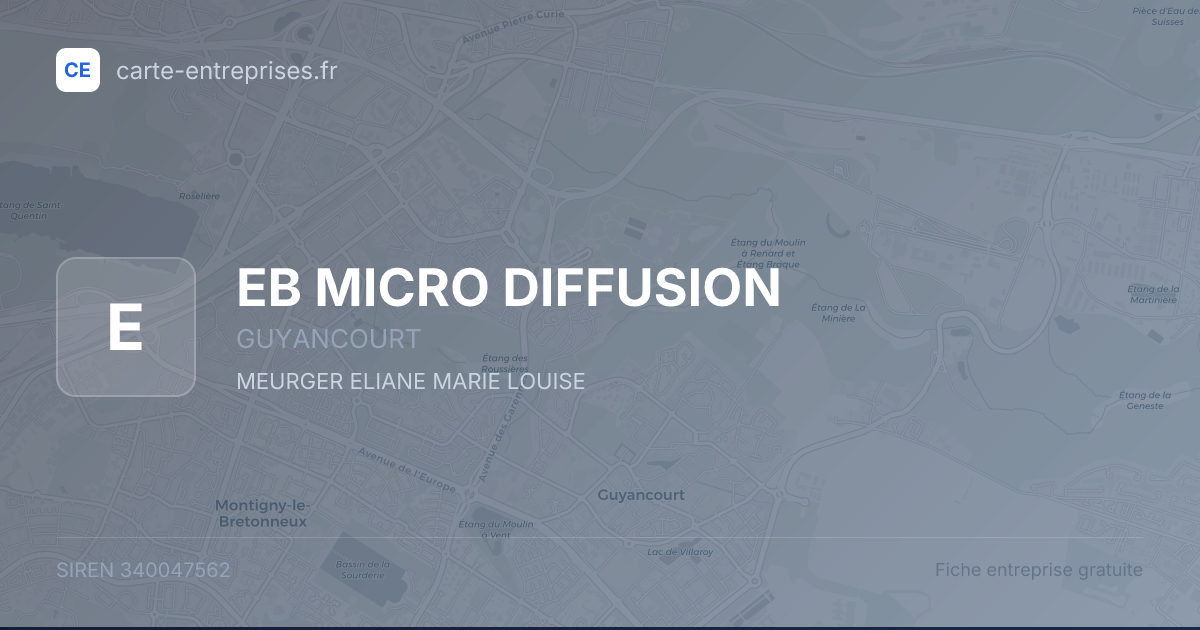 EB MICRO DIFFUSION — 340047562 — fiche entreprise