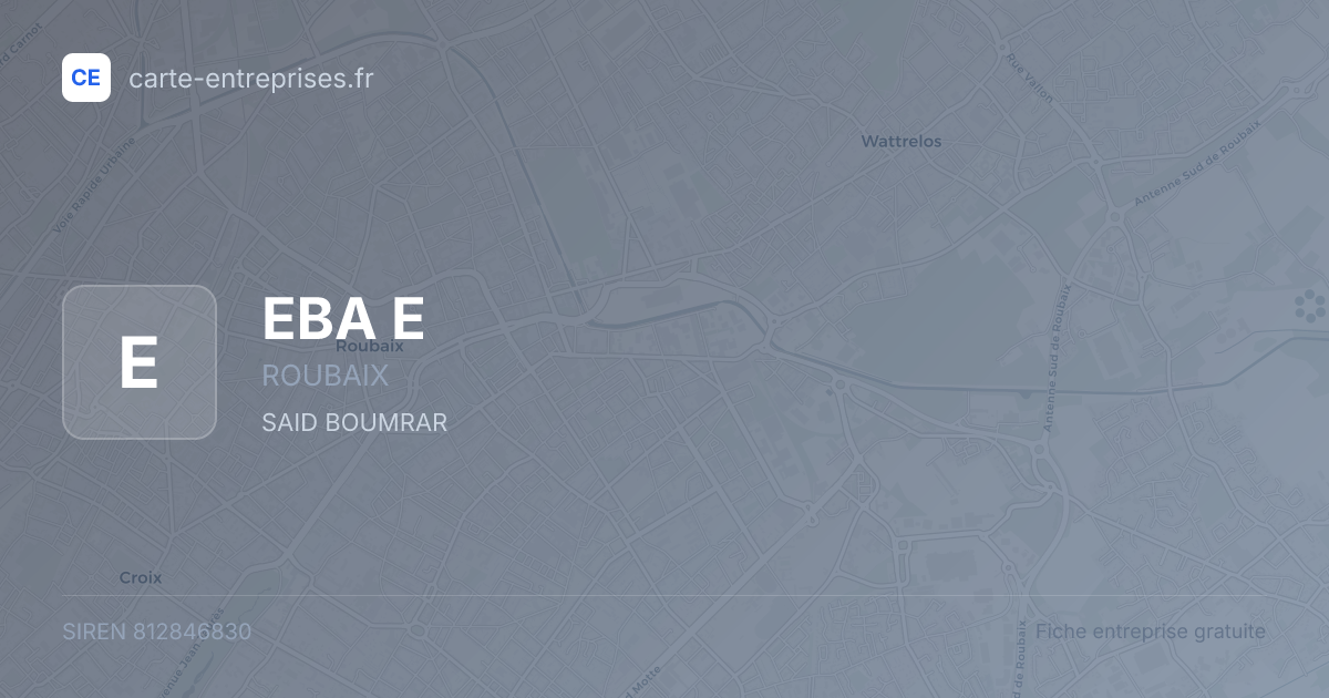 EBA E — 812846830 — fiche entreprise