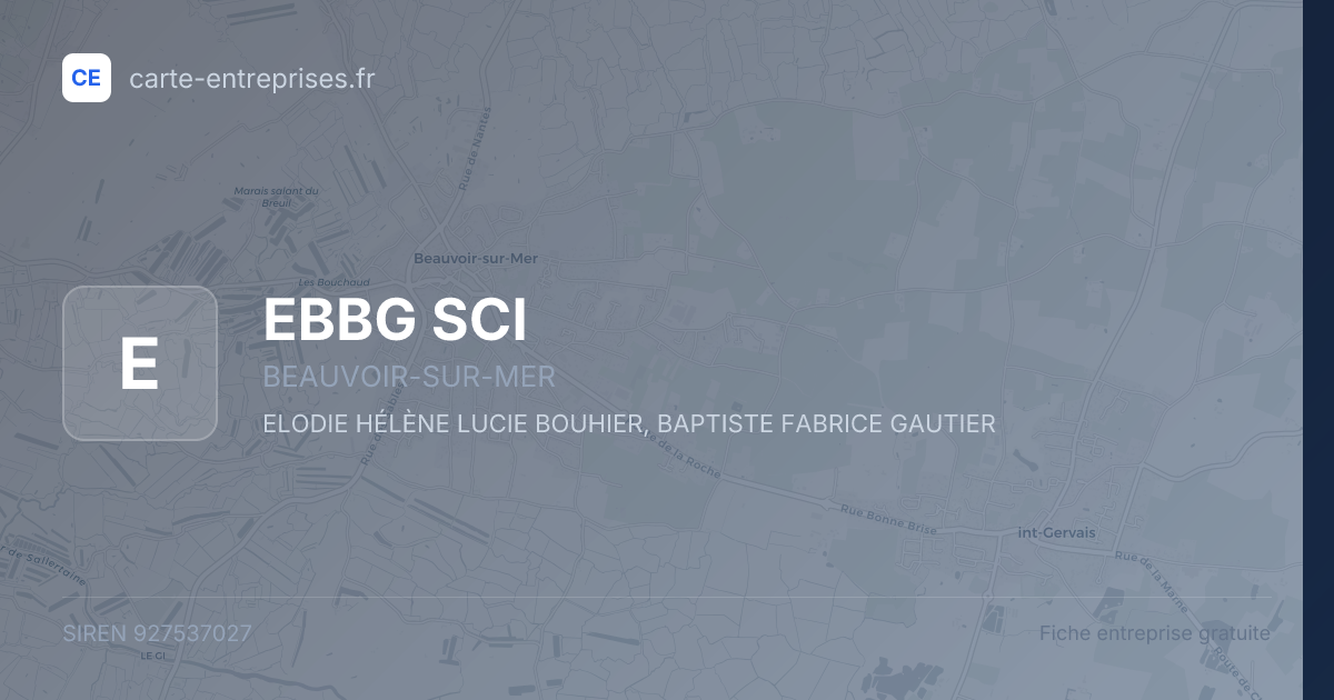 EBBG SCI — 927537027 — fiche entreprise