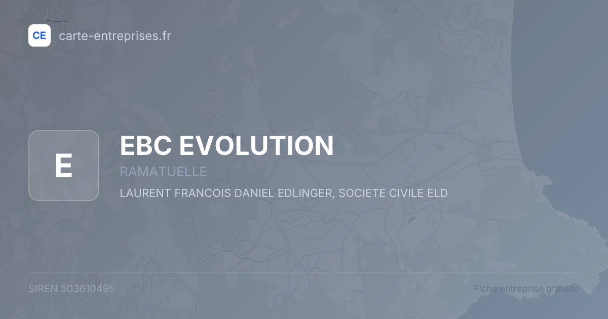 EBC EVOLUTION — 503610495 — fiche entreprise