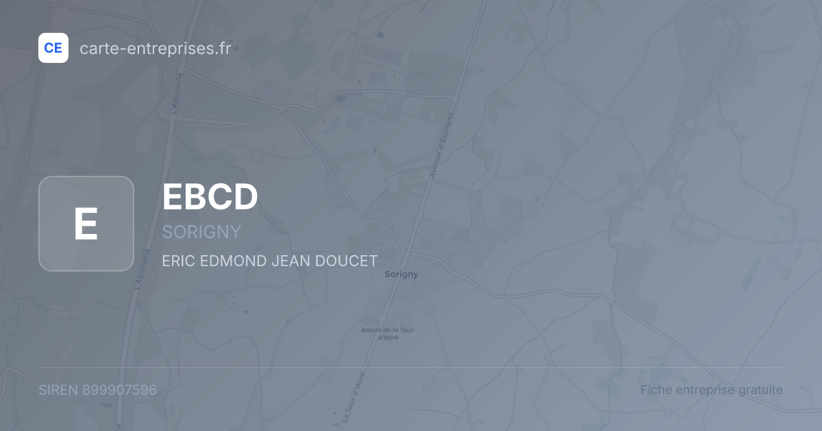 EBCD — 899907596 — fiche entreprise
