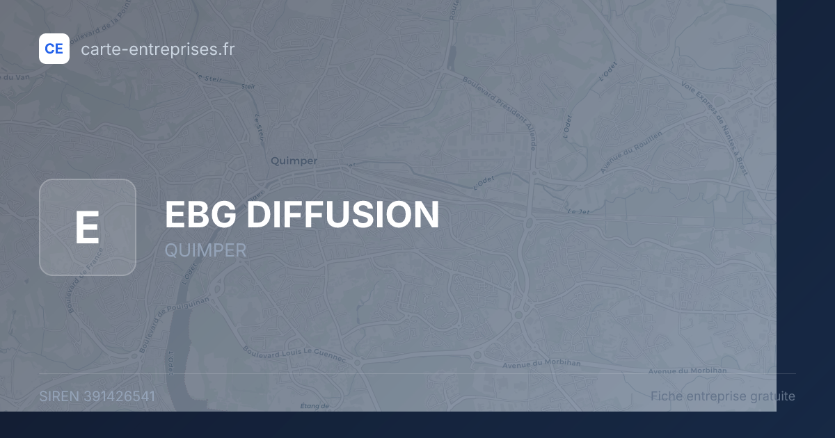 EBG DIFFUSION — 391426541 — fiche entreprise
