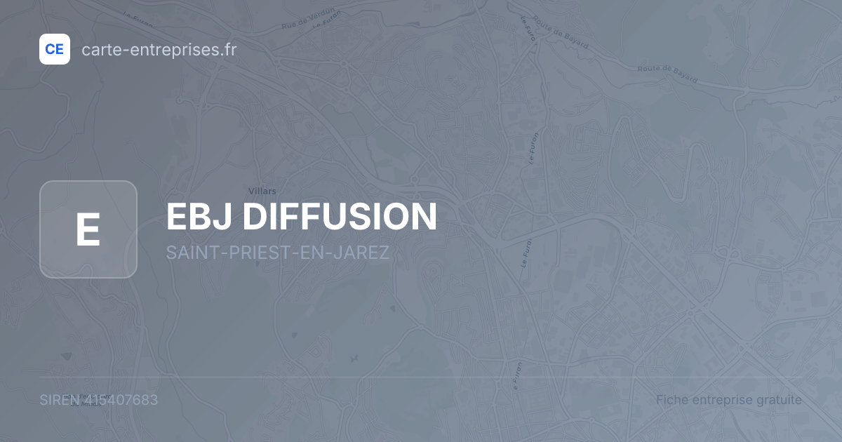 EBJ DIFFUSION — 415407683 — fiche entreprise