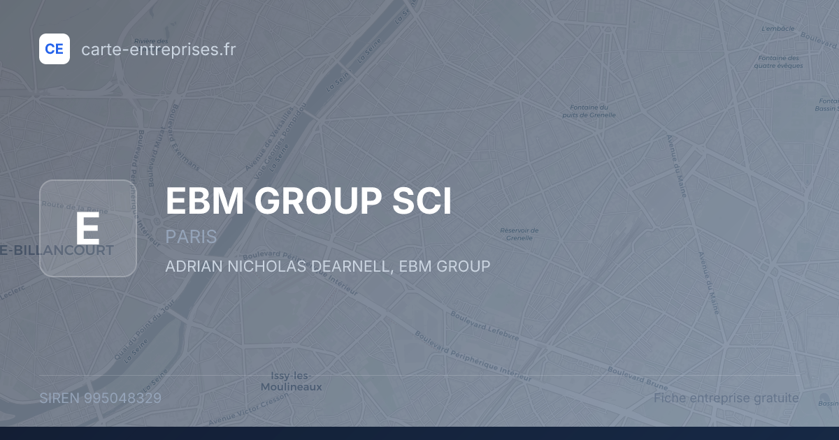 EBM GROUP SCI — 995048329 — fiche entreprise