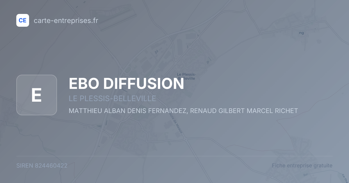 EBO DIFFUSION — 824460422 — fiche entreprise