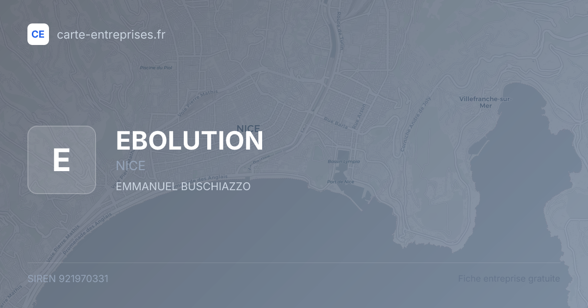 EBOLUTION — 921970331 — fiche entreprise