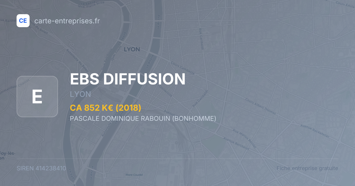 EBS DIFFUSION — 414238410 — fiche entreprise