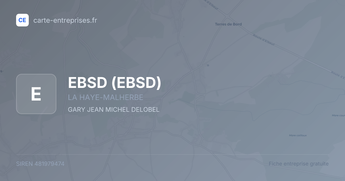 EBSD — 481979474 — fiche entreprise