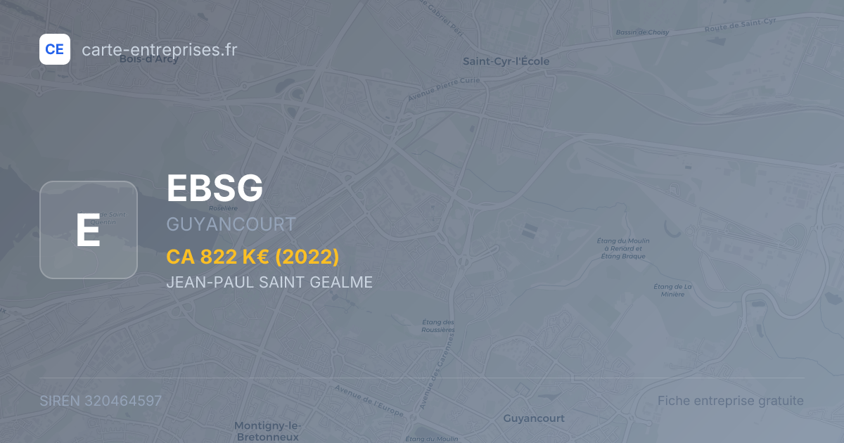 EBSG — 320464597 — fiche entreprise