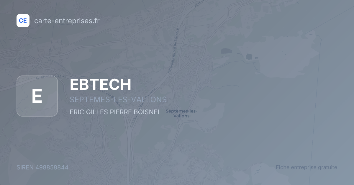 EBTECH — 498858844 — fiche entreprise