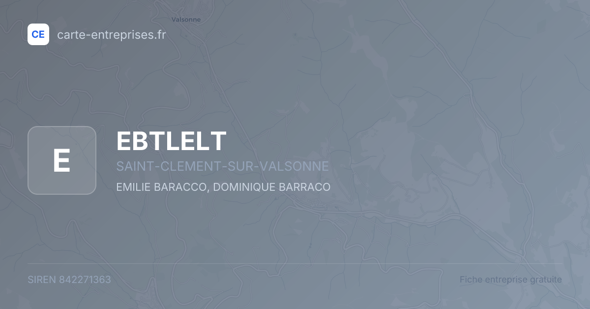 EBTLELT — 842271363 — fiche entreprise