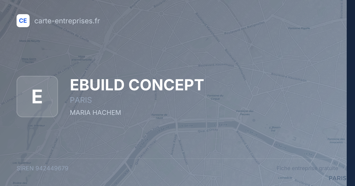 EBUILD CONCEPT — 942449679 — fiche entreprise