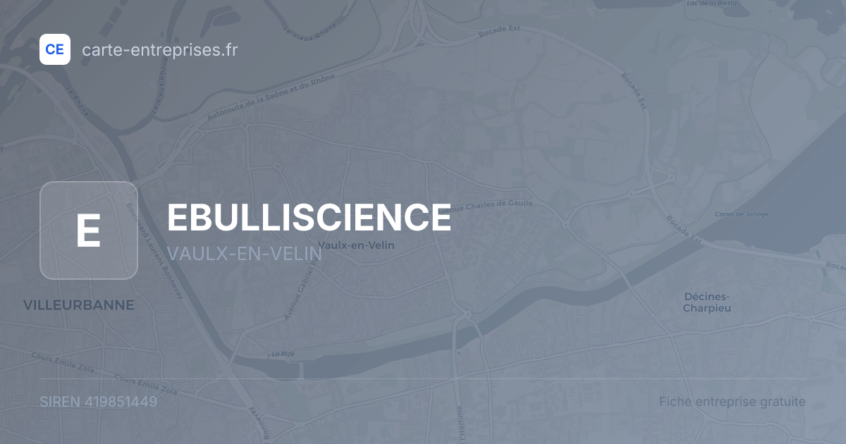 EBULLISCIENCE — 419851449 — fiche entreprise