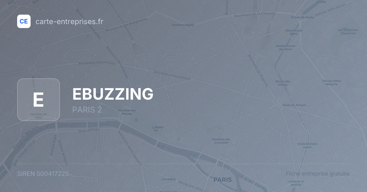 EBUZZING — 500417225 — fiche entreprise