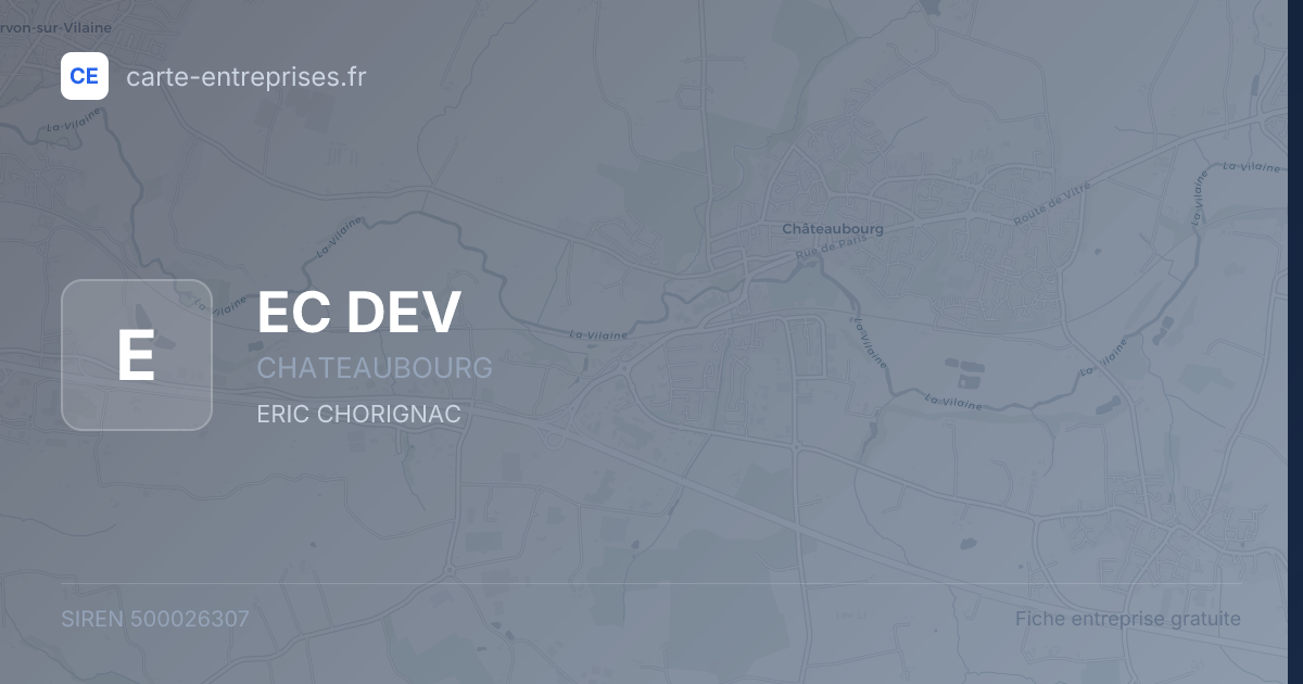 EC DEV — 500026307 — fiche entreprise