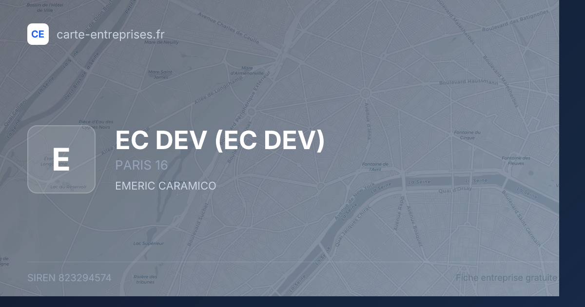 EC DEV — 823294574 — fiche entreprise