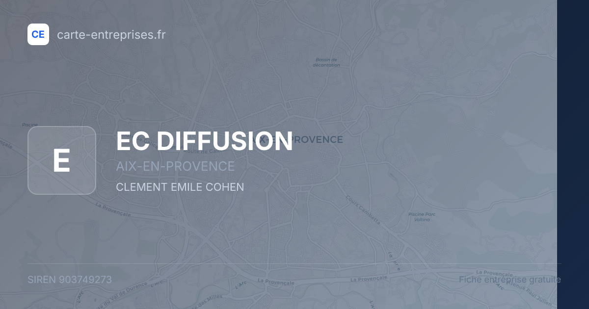 EC DIFFUSION — 903749273 — fiche entreprise
