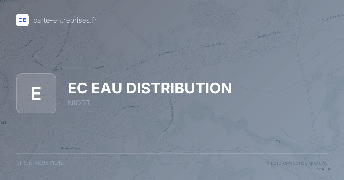EC EAU DISTRIBUTION — 409871910 — fiche entreprise