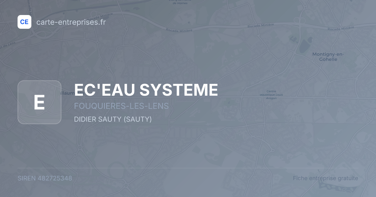EC'EAU SYSTEME — 482725348 — fiche entreprise