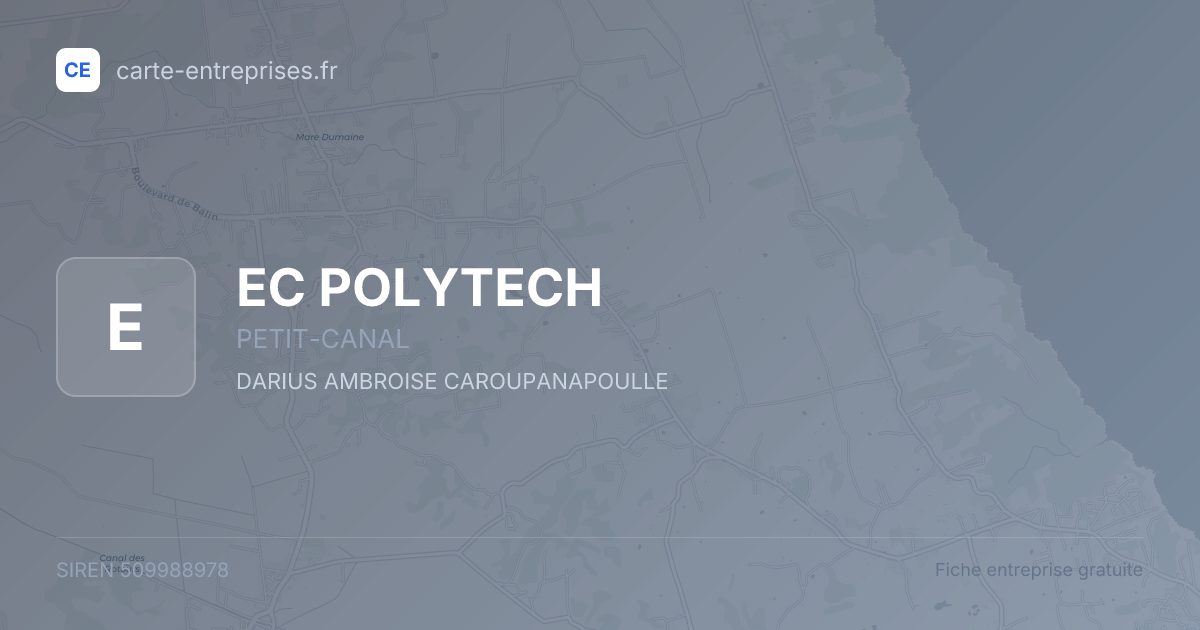 EC POLYTECH — 509988978 — fiche entreprise